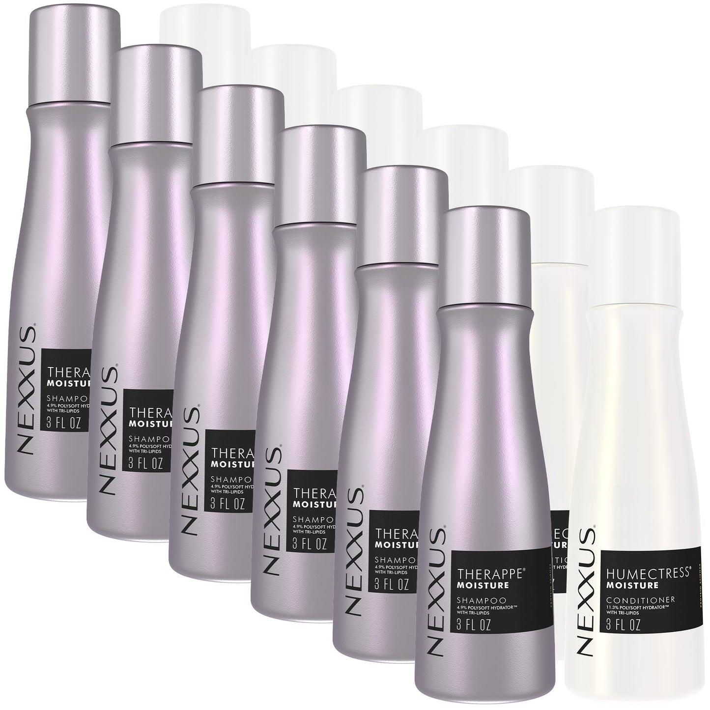 Nexxus Therappe Shampoo & Humectress Conditioner, Travel-Size (6 Sets, 12 Bottles), Elastin Protein & Green Caviar Revive Dry Hair with 24H Moisture Beauty and Personal Care Nexxus Default Title