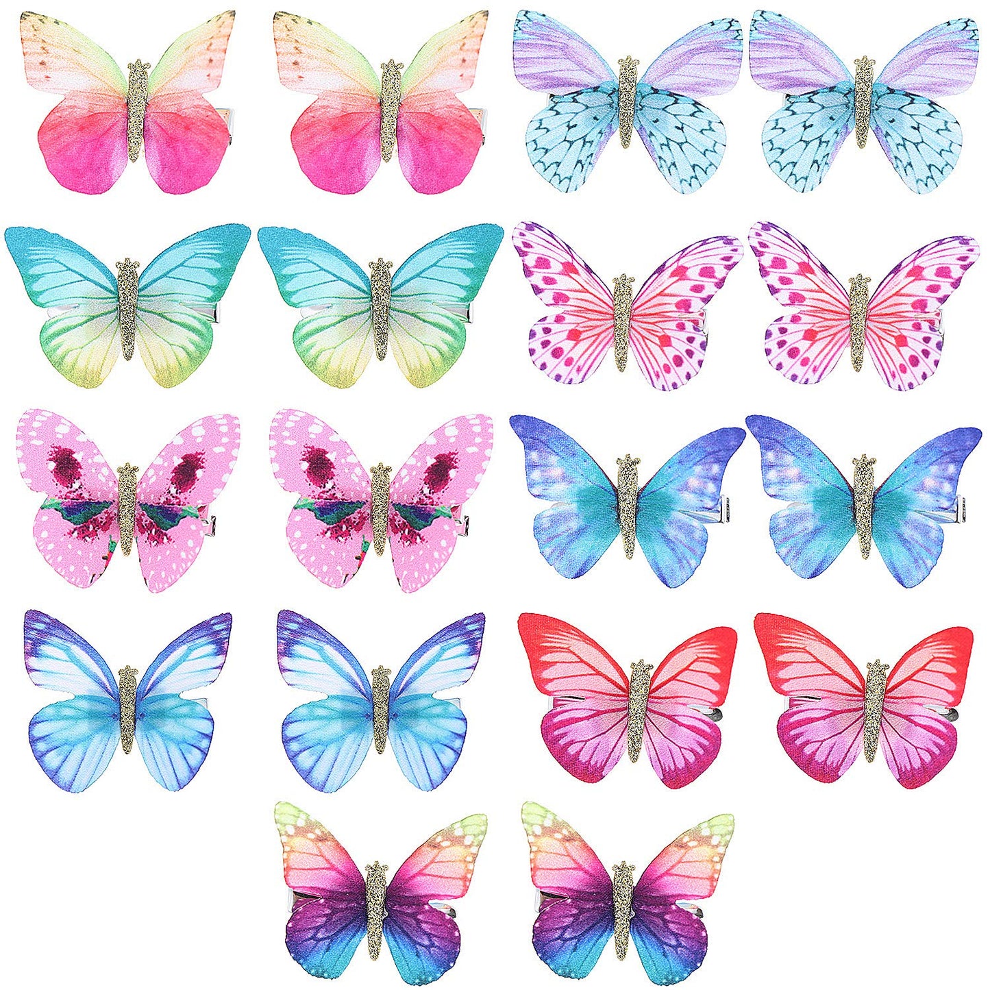 LOCOLO 18Pcs Hair Clips Butterfly Hair Clips Butterfly Snap Clips Barrettes for Toddlers Baby Girl and Women Beauty & Personal Care LOCOLO