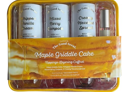 Curations by the Good Scent Maple Griddle Cake Body Mists Toppins Layering Coffret Beauty & Personal Care Curations by the Good Scent