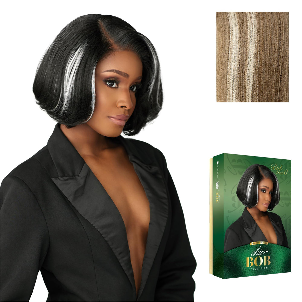 Sensationnel Chicbob Lace Frontwig-Bob Unit 8, BALAYAGELIGHTASHBLONDE