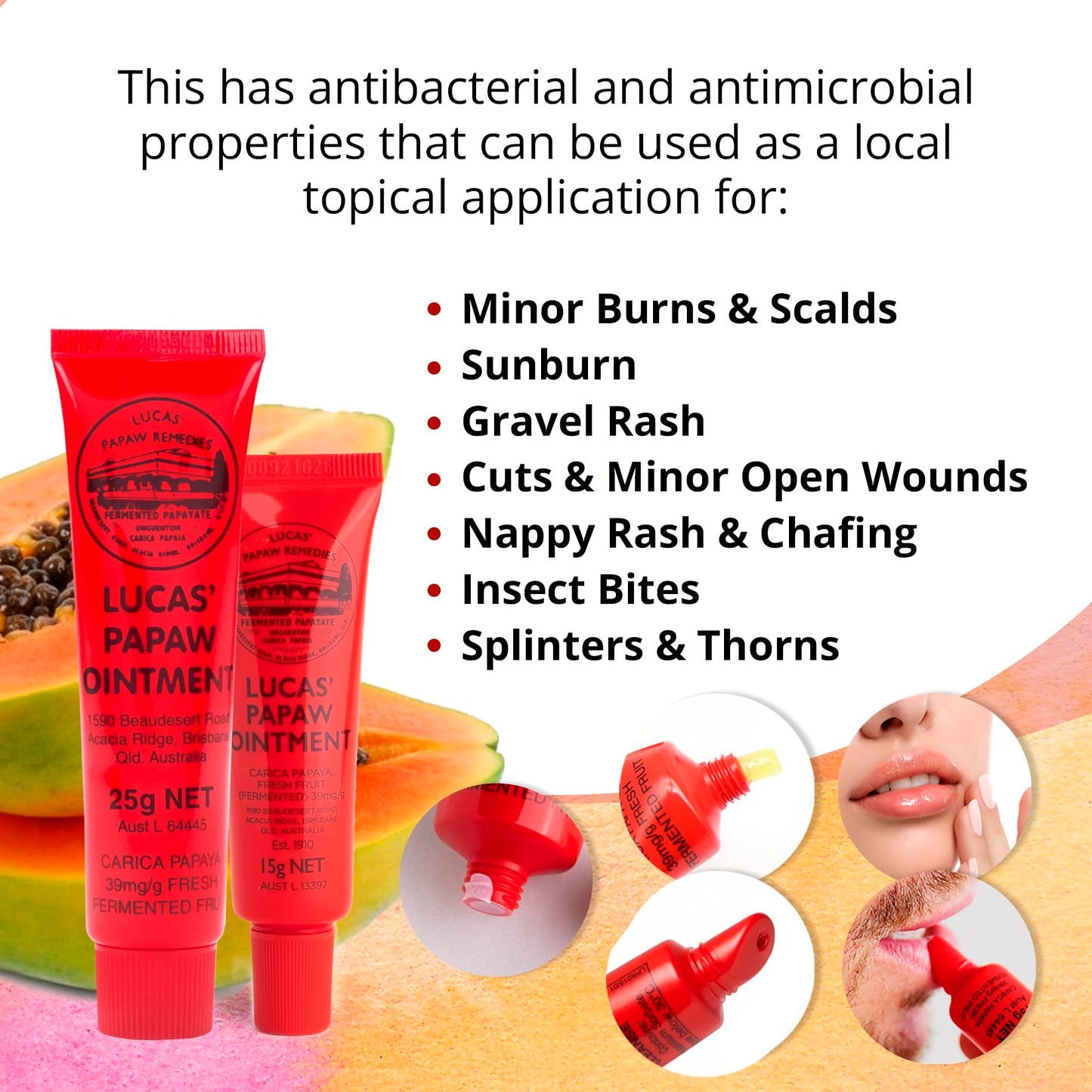 Treats from Home, Lip Ointment, Cream,Ointment for Lips & Dry Skin - Unique All Skin Types, All Gender- Any Season Gift Pack with 15g & 25g tubes Beauty and Personal Care Treats from Home