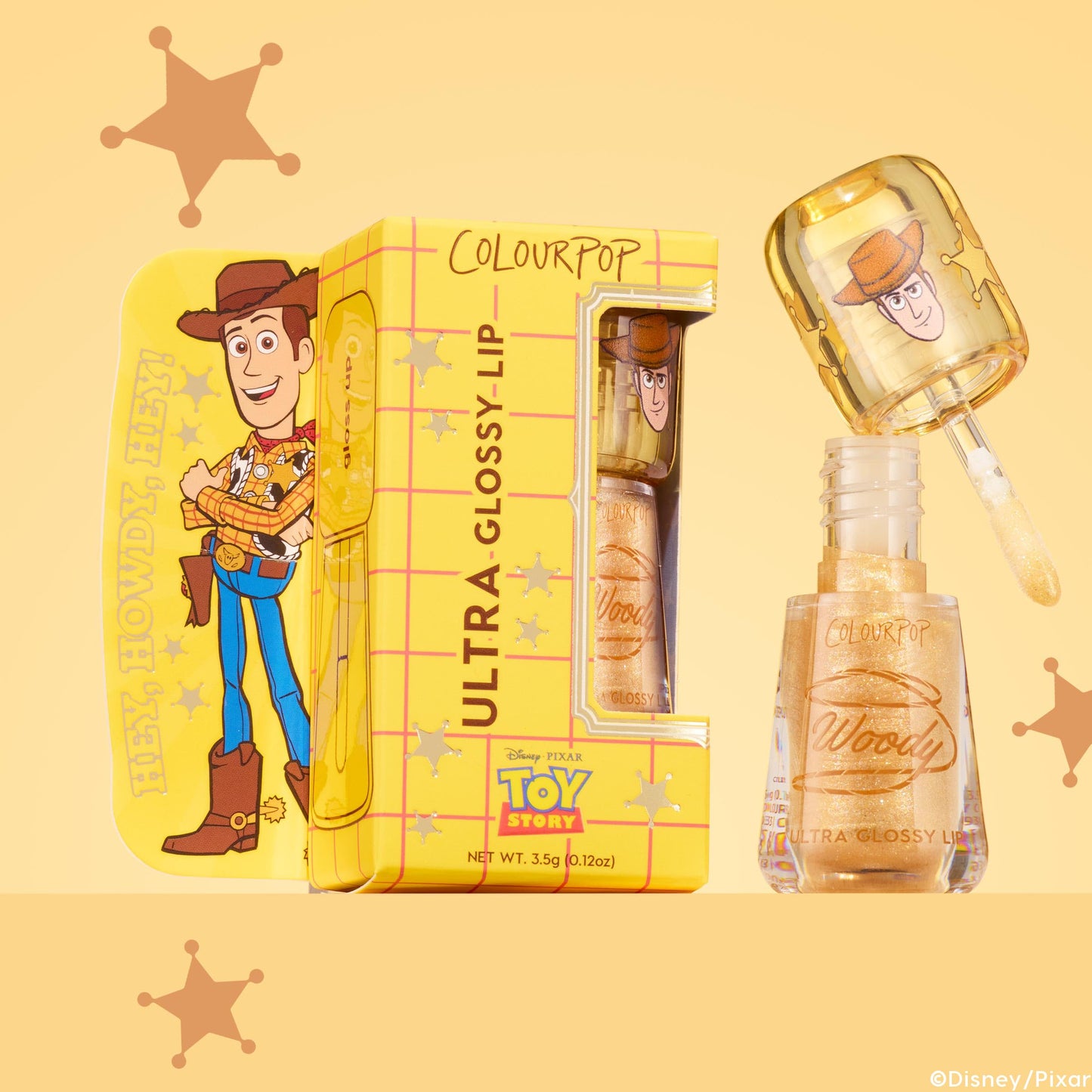 ColourPop x Toy Story Ultra Glossy Lip Gloss - High-Shine, Non-Sticky & Hydrating Lip Gloss with a Flexible Paddle Applicator - Sheer Gold Beauty & Personal Care ColourPop