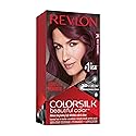 Revlon Permanent Hair Color, Permanent Hair Dye, Colorsilk with 100% Gray Coverage, Ammonia-Free, Keratin and Amino Acids, 34 Deep Burgundy, 4.4 Oz Beauty & Personal Care REVLON