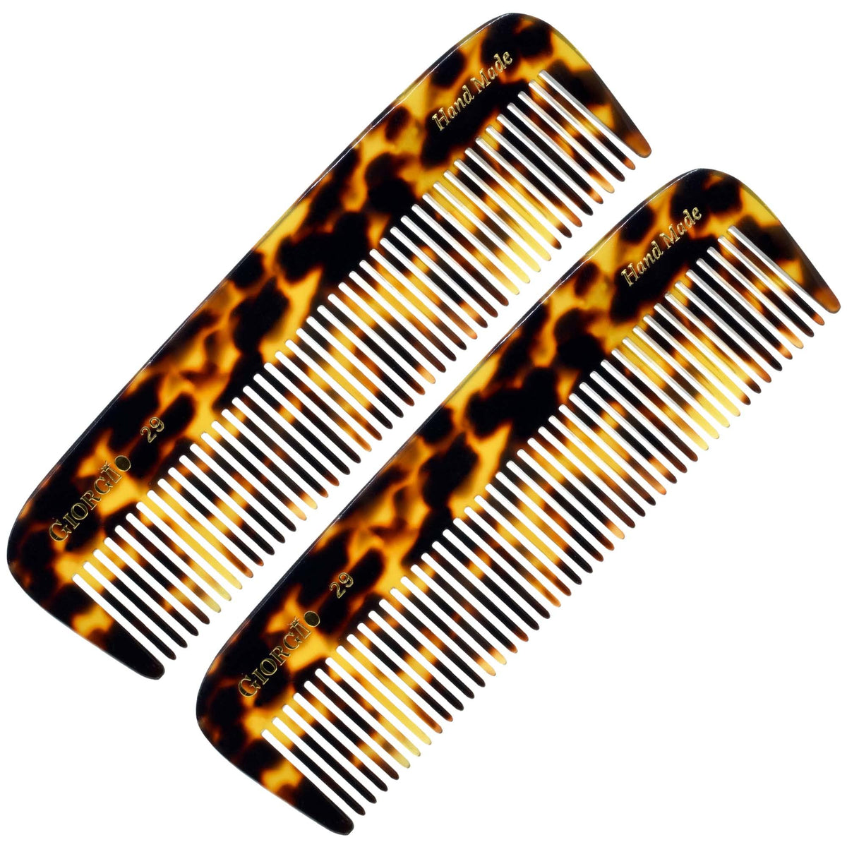 Giorgio G29 Handmade All Fine Tooth Pocket Comb for Men, Hair Comb Straightener for Everyday Grooming Styling Hair, Mustache and Beard for Men Women
