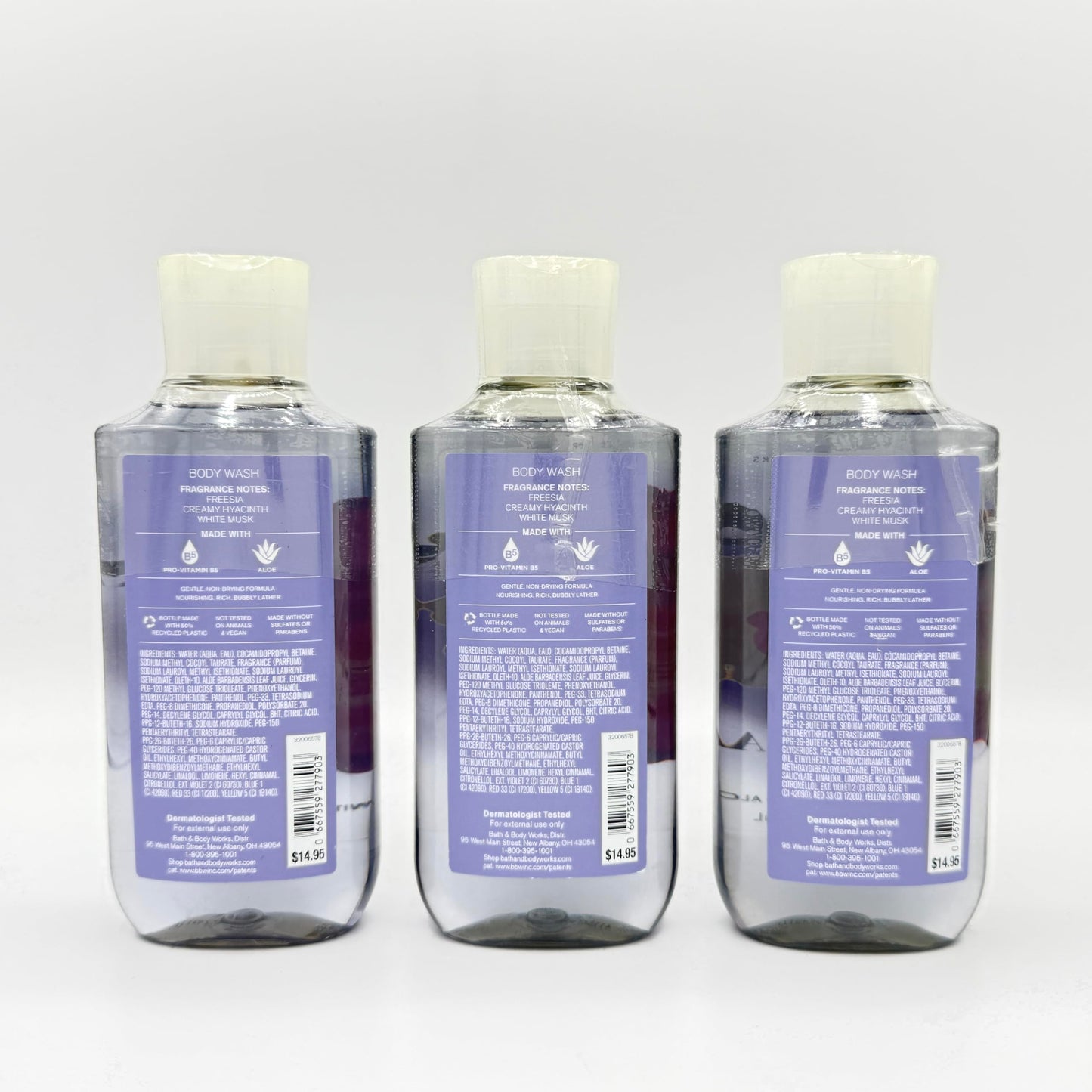 Bath & Body Works Freesia 10-Ounce Body Wash 3-Piece Set Beauty & Personal Care Bath & Body Works