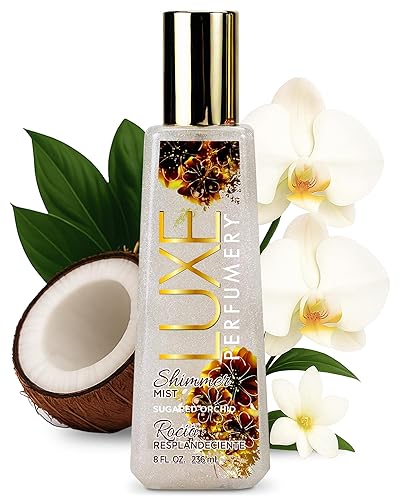 Luxe Perfumery Sugared Orchid Shimmer Body Mist - Long-Lasting Perfume Spray with Glittering Shine, Juicy Citrus & White Orchid Notes, Radiant Glow Beauty & Personal Care Luxe Perfumery