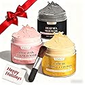 YLNALO Stocking Stuffers for Women 3 Pcs Clay Facial Mask Set - Turmeric Vitamin C, Dead Sea and Himalayan Clay Skin Care Mask for Deep Cleansing Beauty & Personal Care YLNALO