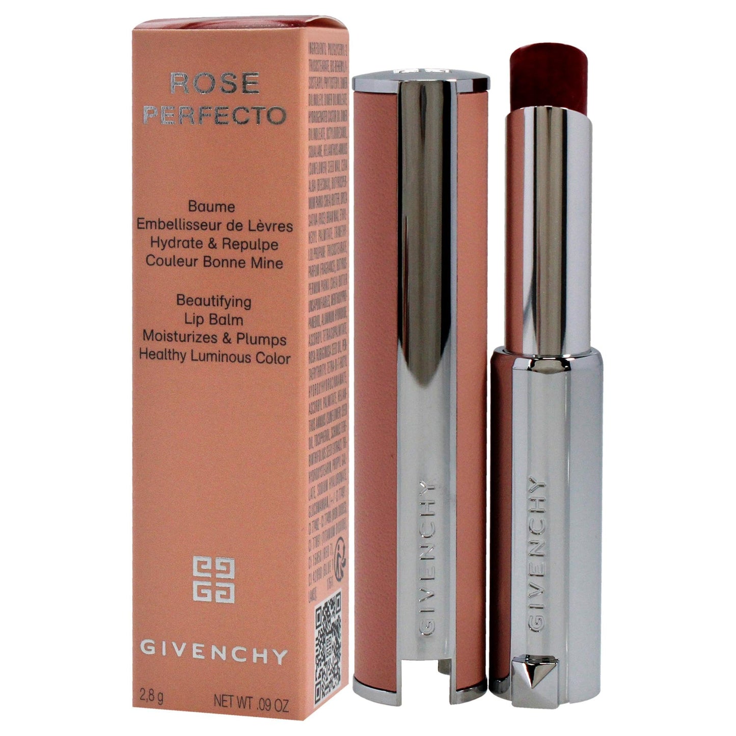 Givenchy Rose Perfecto Plumping Lip Balm - N37 Rouge Graine for Women - 0.09 oz Lip Balm Beauty and Personal Care Givenchy