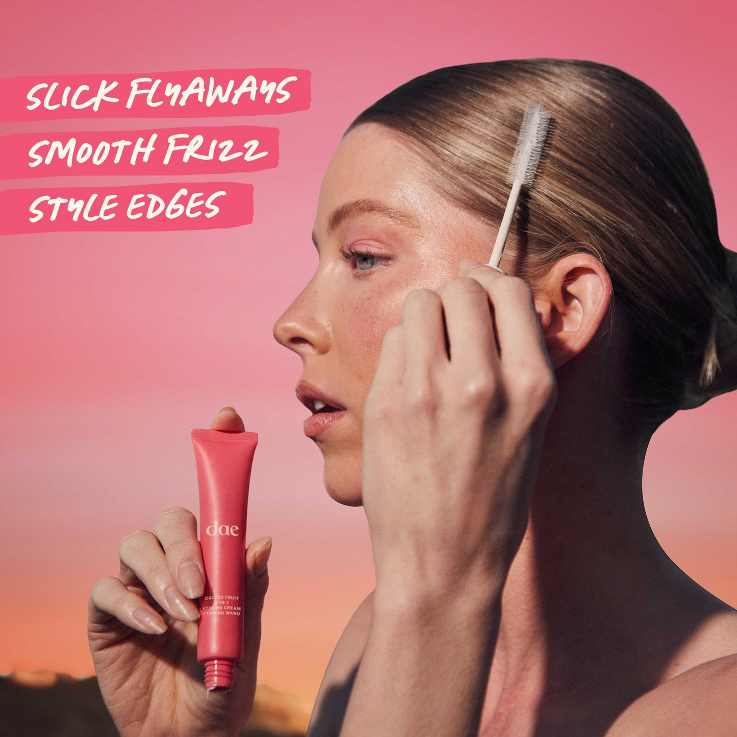 DAE Cactus Fruit 3-In-1 Styling Cream & Taming Wand - Tame Flyaways, Smooth Frizz, Style Edges (0.6 oz.) Beauty and Personal Care DAE