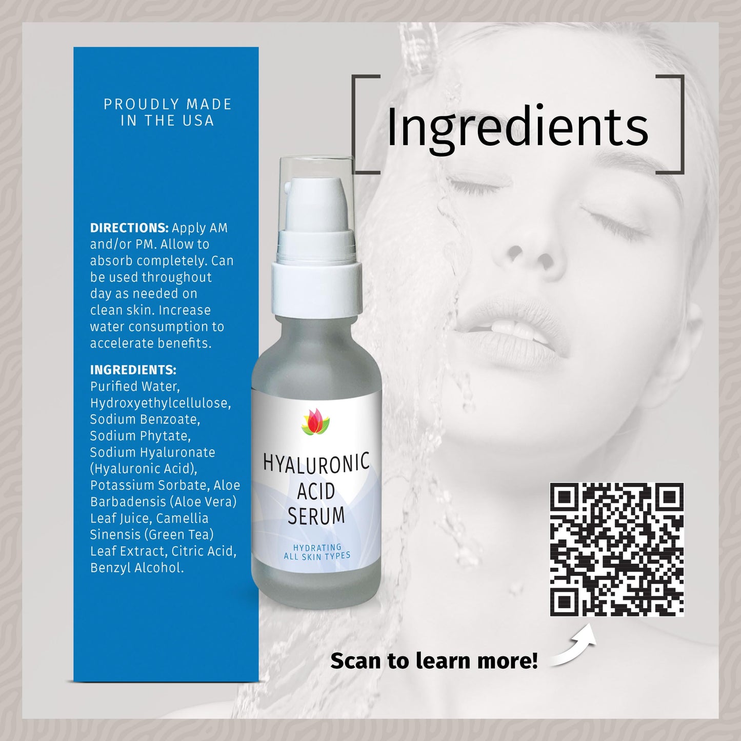 Reviva Labs Hyaluronic Acid Serum for Face and Neck - Moisturizing, Nourishing, and Hydrating Serum Acido Hialuronico - Face Serum for Women, 1 Fl Oz Beauty & Personal Care Reviva Labs
