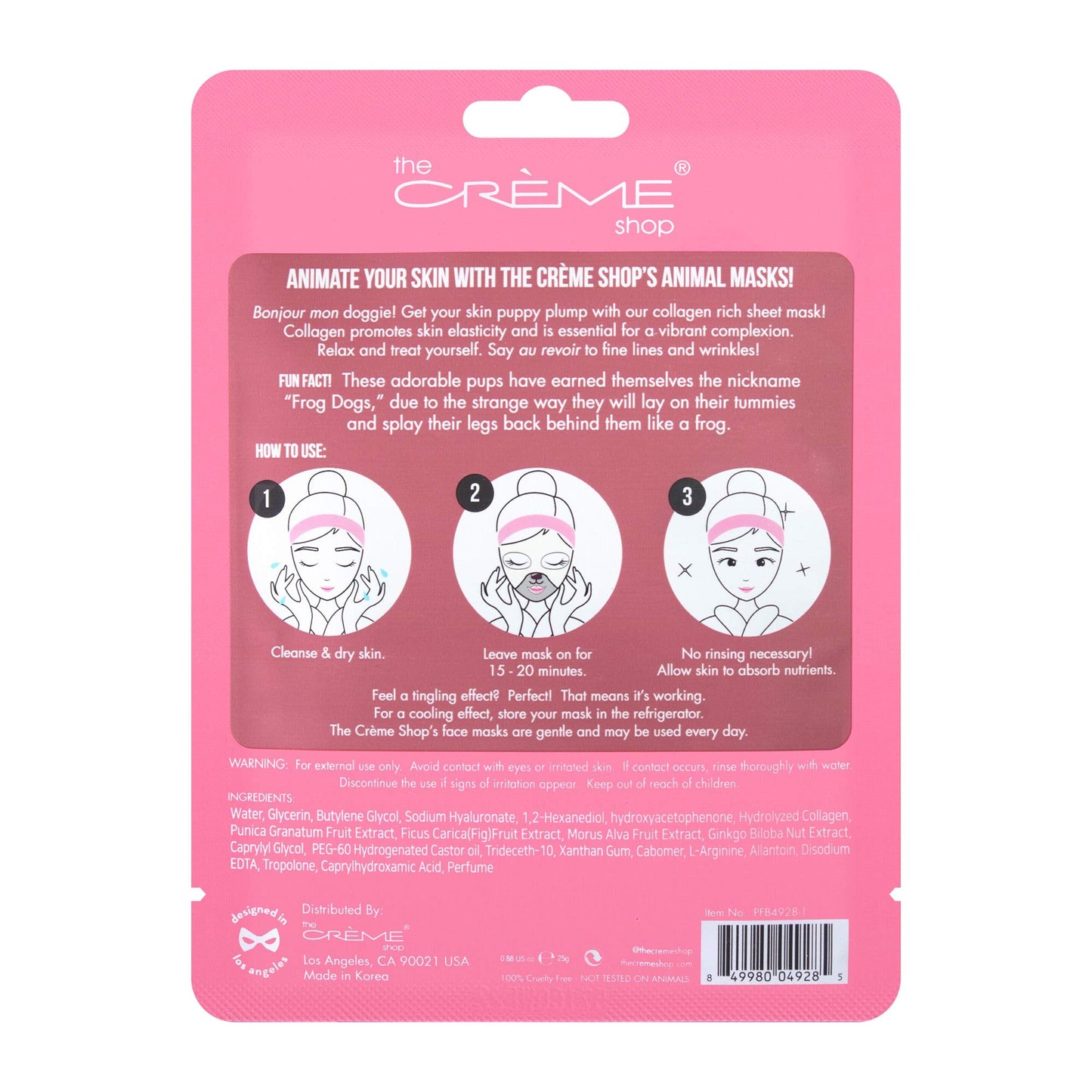 The Crème Shop Plump Up, Skin! Animated Face Mask - Korean Collagen Face Mask to Improve Fine Lines and Wrinkles for a Firm, Vibrant Complexion Beauty & Personal Care The Crème Shop