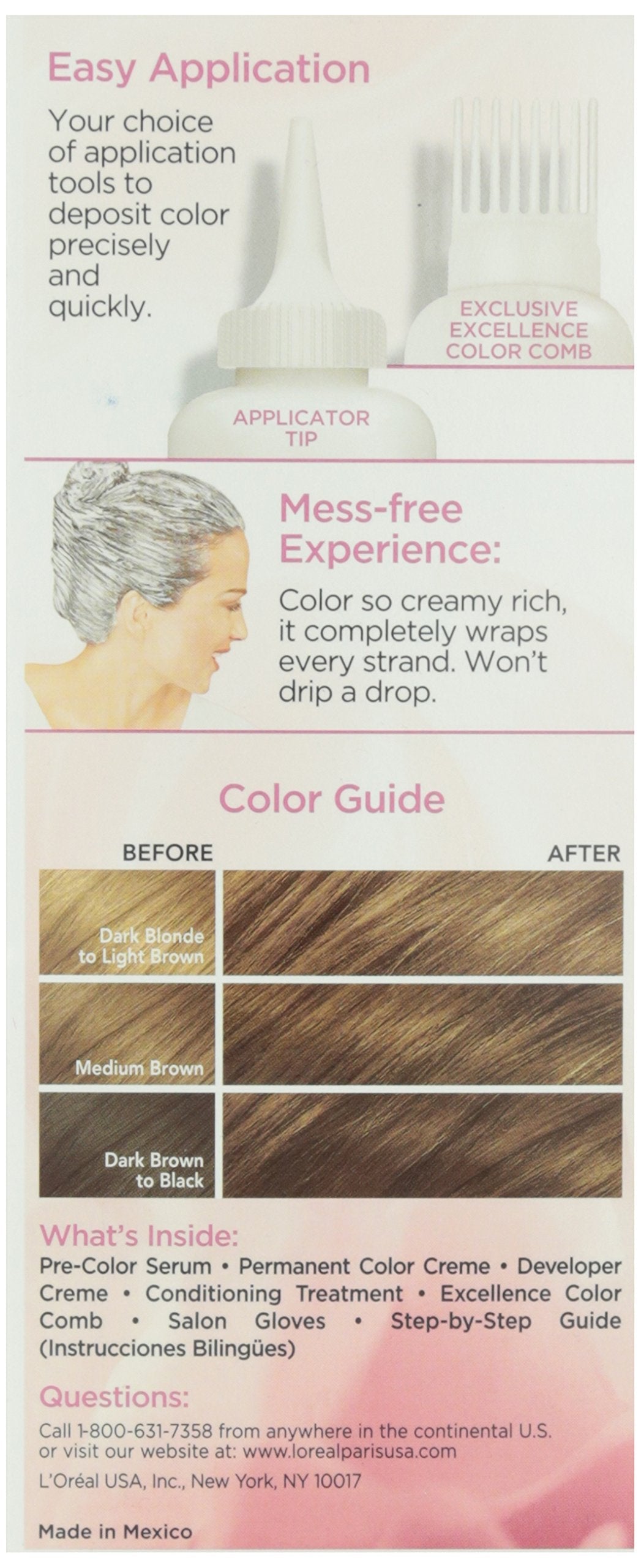 L'Oreal Excellence #5G Medium Gold Brown Hair Color, 1 ct Beauty & Personal Care L'Oreal Paris
