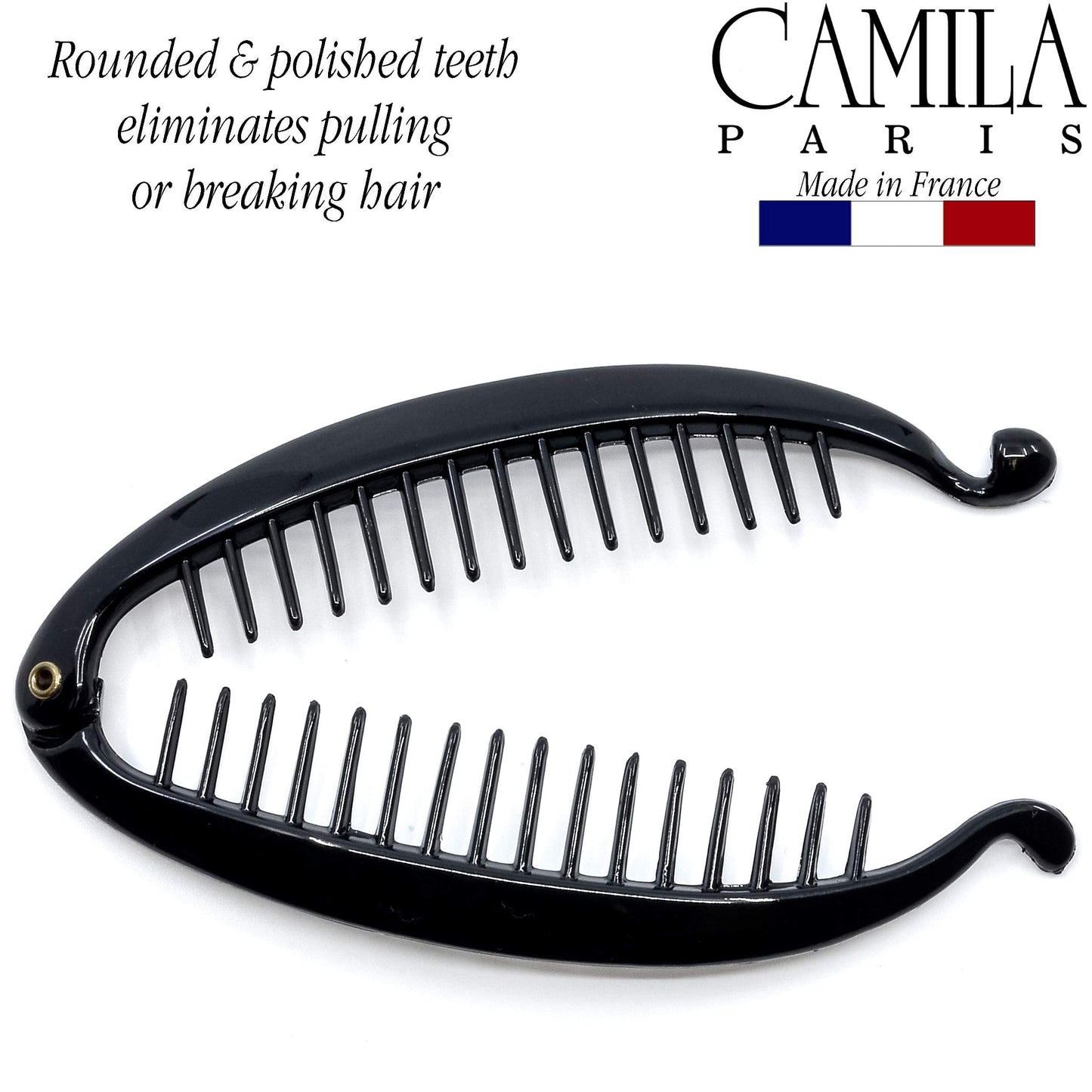 Camila Paris NV137 4.5 inch French Banana Clip Hair Comb Classic Girls Updo Flexible Ponytail Holder Interlocking Banana Combs, Fashion Durable Beauty & Personal Care Camila