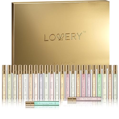 LOVERY 24-Piece Beauty Perfume Sets Gifts Set, Unique Gifts for Women - Mothers Day Gifts for Mom, Wife, Teen Girls, Floral Fragrance Sampler Beauty & Personal Care LOVERY
