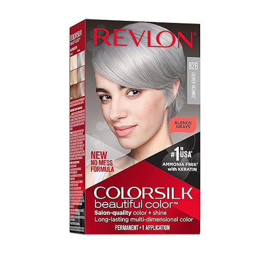 Revlon Colorsilk Beautiful Color Permanent Hair Color, Long-Lasting High-Definition Color, Shine & Silky Softness with 100% Gray Coverage, Ammonia Beauty & Personal Care REVLON