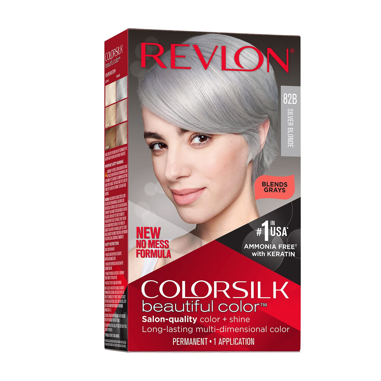 Revlon Colorsilk Beautiful Color Permanent Hair Color, Long-Lasting High-Definition Color, Shine & Silky Softness with 100% Gray Coverage, Ammonia Beauty & Personal Care REVLON