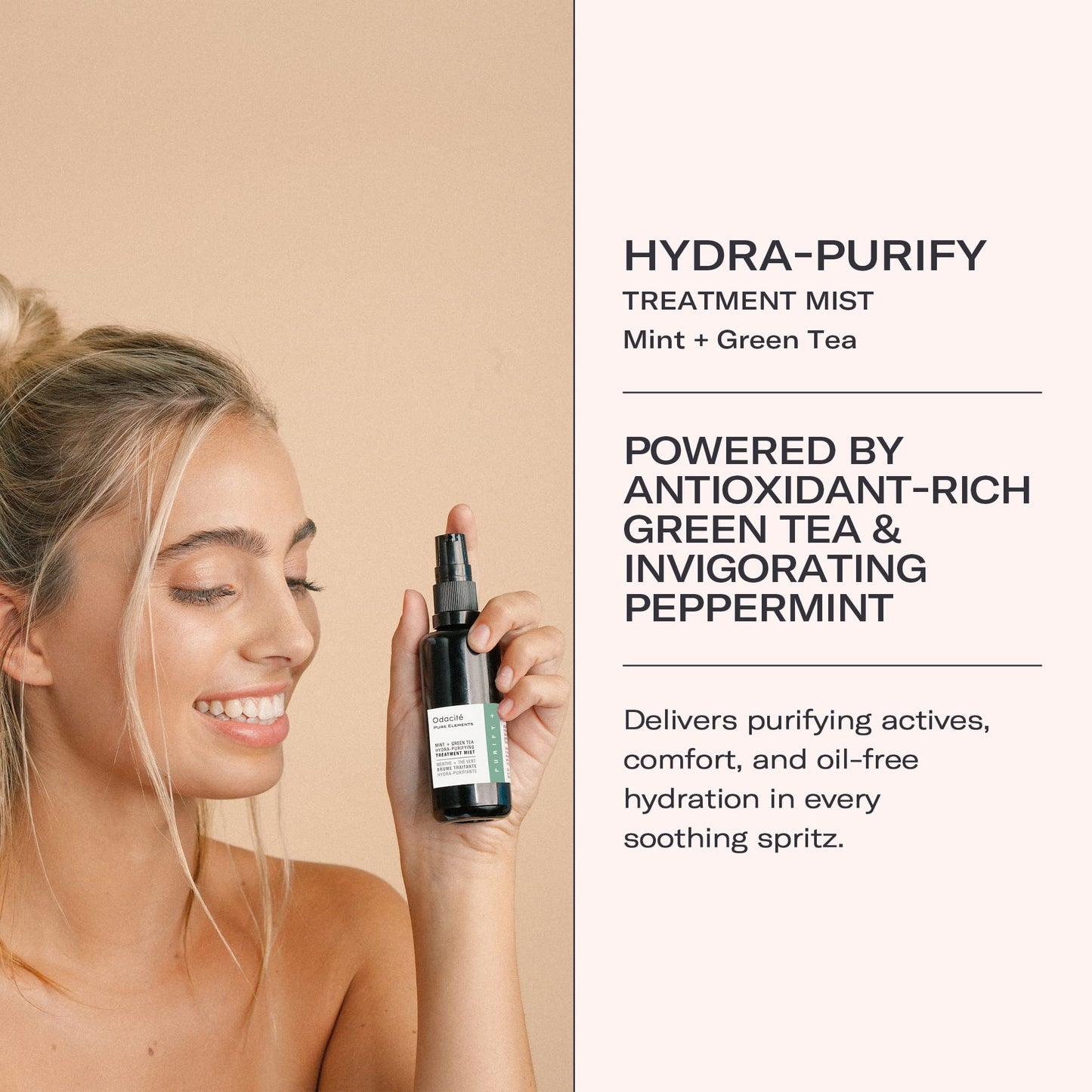 Odacité Anti Aging Face Serum - Mint & Green Tea Hydra-Purifying Mist Glow Recipe, Acne & Pimple Prone Skin, Clearing Face Mist for Hydration Beauty & Personal Care ODACITE