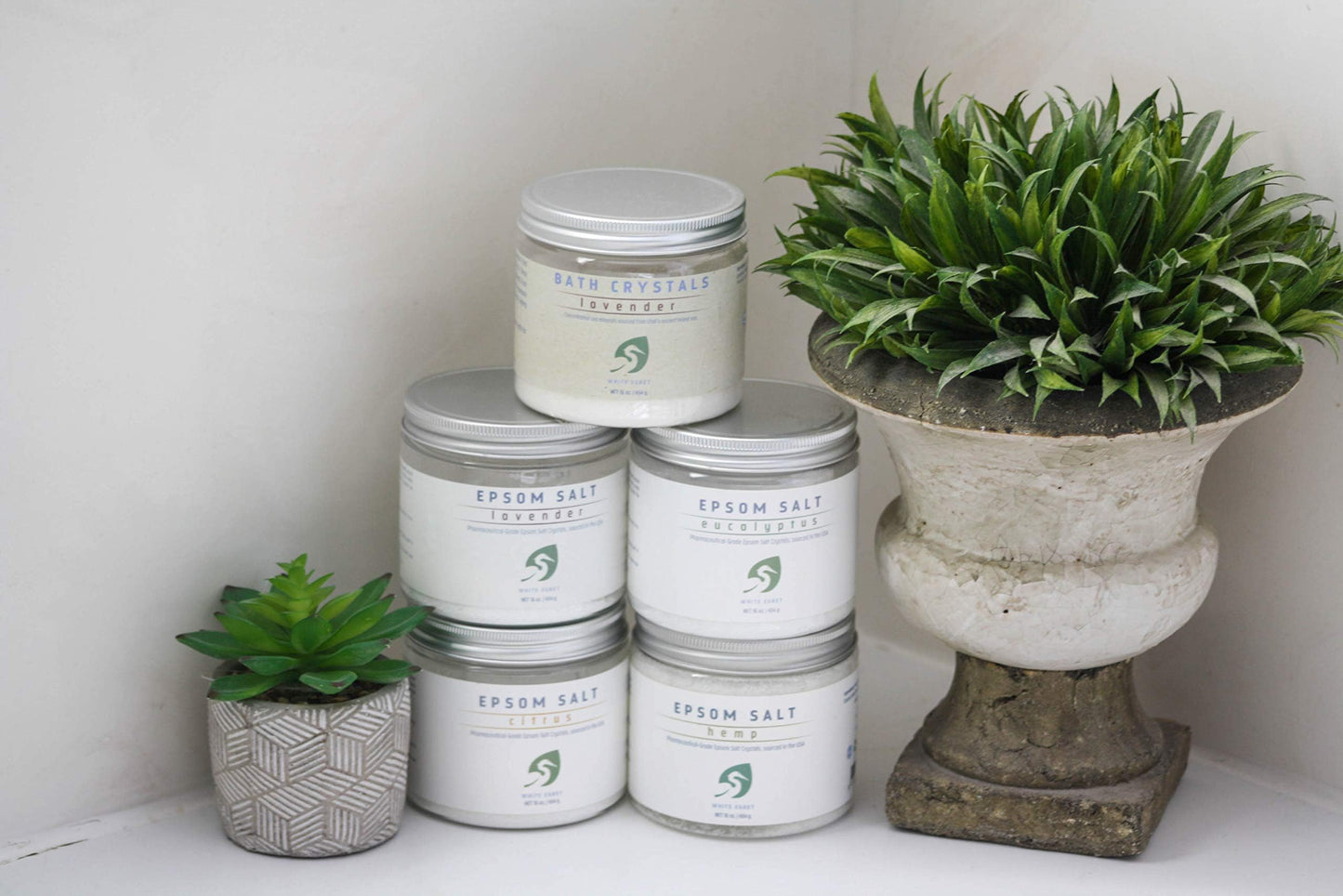 WHITE EGRET Epsom Salt, Eucalyptus, 2.5 Pound Beauty and Personal Care White Egret