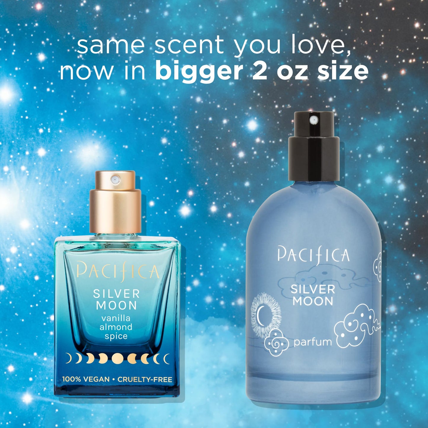 Pacifica Silver Moon Vanilla Almond Spice Perfume - Warm Gourmand Clean Fragrance for Women, 2 fl oz (Vegan & Cruelty-Free) Beauty & Personal Care Pacifica