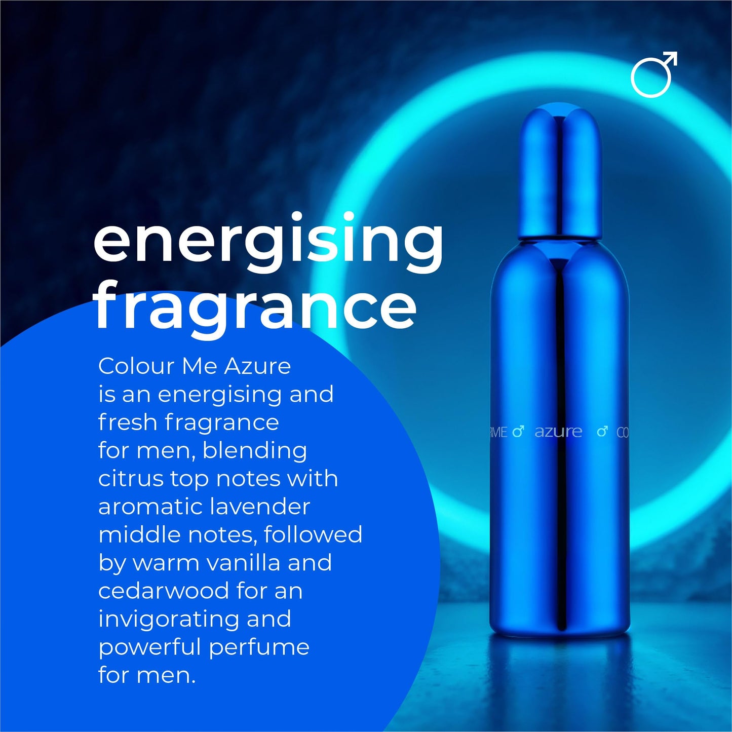 COLOUR ME Azure Perfume. 100ml Eau de Parfum Men, Luxury Fragrance - Aftershave, Long Lasting Perfumes for Men by Milton-Lloyd Beauty & Personal Care COLOUR ME
