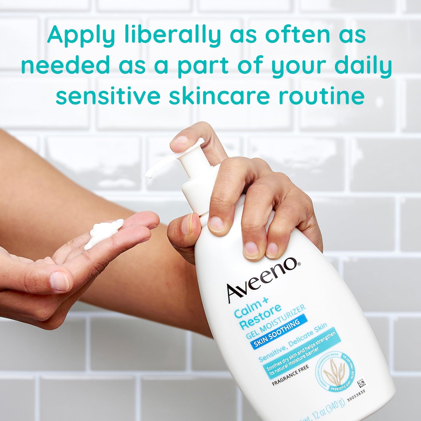 Aveeno Calm + Restore Body Moisturizer Gel for Sensitive Skin, Lightweight Moisturizer to Help Heal Dry Skin with Aloe Vera, Prebiotic Oat Beauty & Personal Care Aveeno