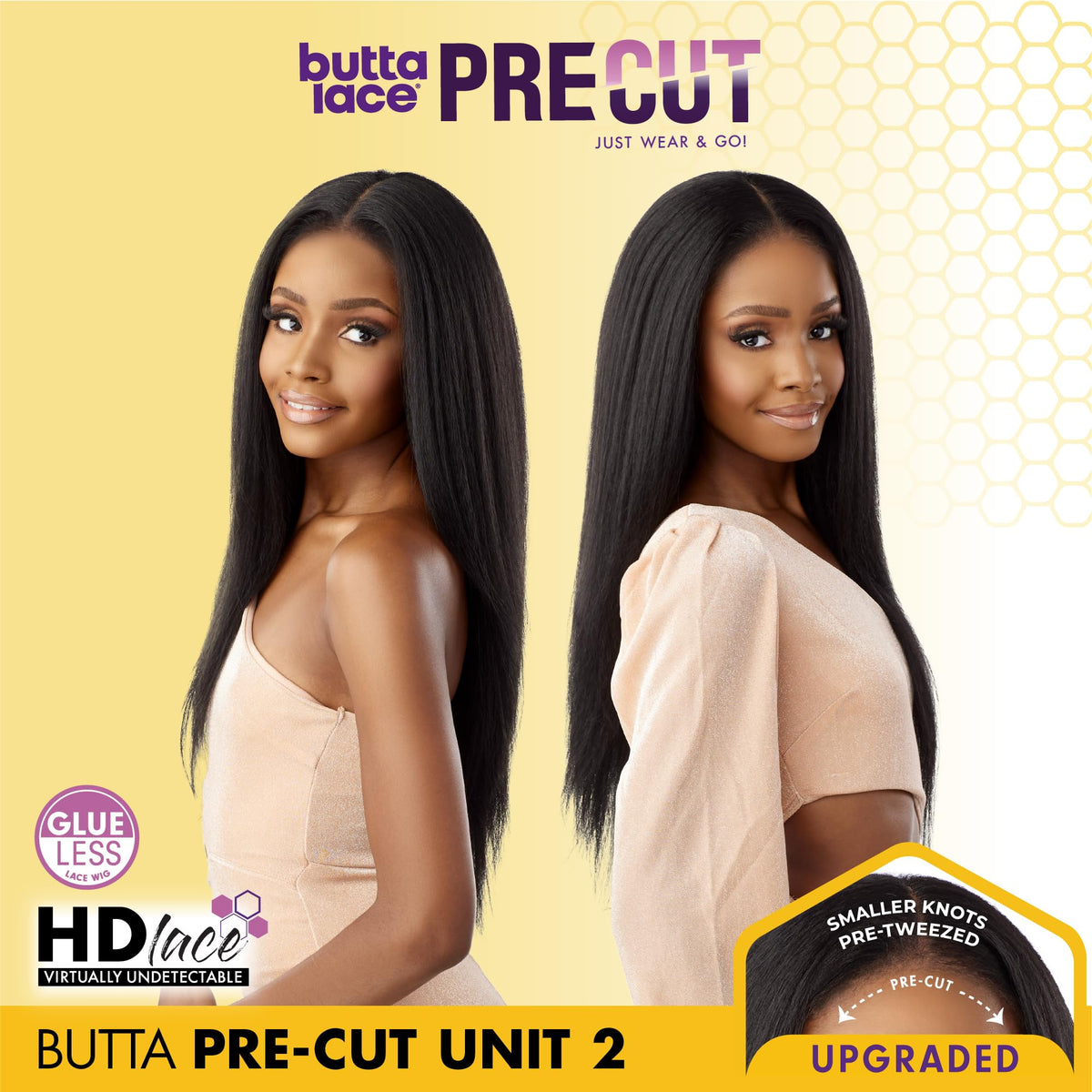 Sensationnel Butta Lace Precut Wig-Unit 2, SH/LIGHTASHBROWN