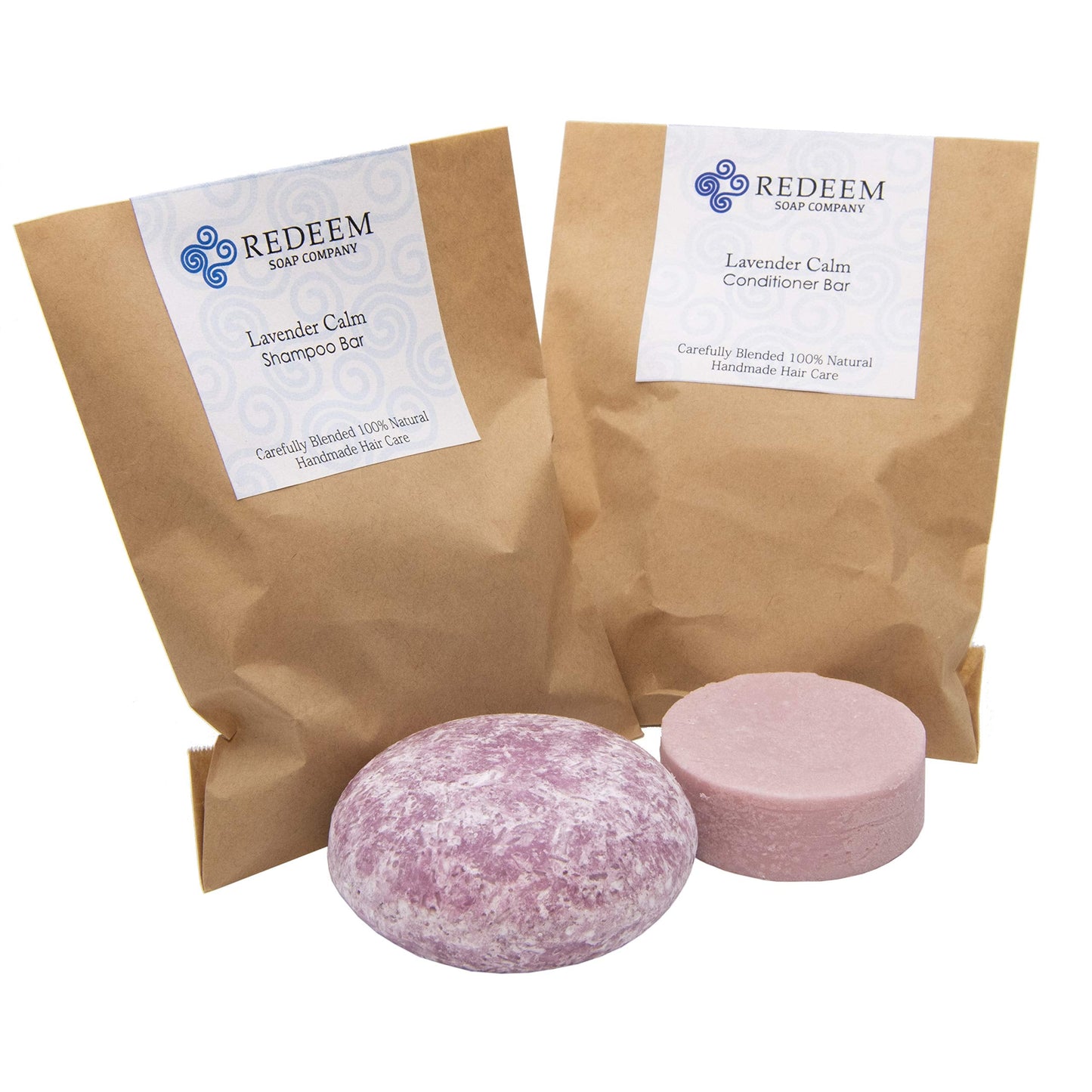 Redeem Soap Company Lavender Calm Shampoo Bar and Conditioner Bar, Made in the USA, 3oz Shampoo Bar, 1oz Conditioner Bar, Zero Waste, No Plastic, SLS Beauty & Personal Care Redeem Soap Company