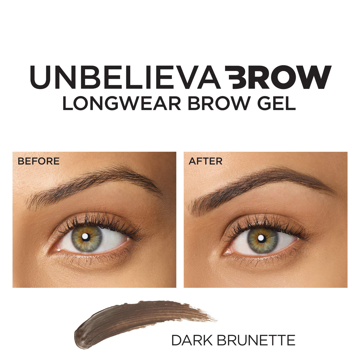 L'Oreal Paris Unbelieva-Brow Longwear Waterproof Tinted Brow Gel, Smudge-resistant, Transfer- Proof, Quick Drying, Easy and quick application