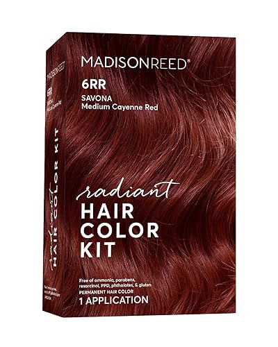 Madison Reed Radiant Hair Color Kit - 6RR Medium Vibrant Cayenne Red (Savona Scarlet) Vivid Color Permanent Hair Dye, PPD-Free & Ammonia-Free, 1 Pack Beauty & Personal Care Madison Reed