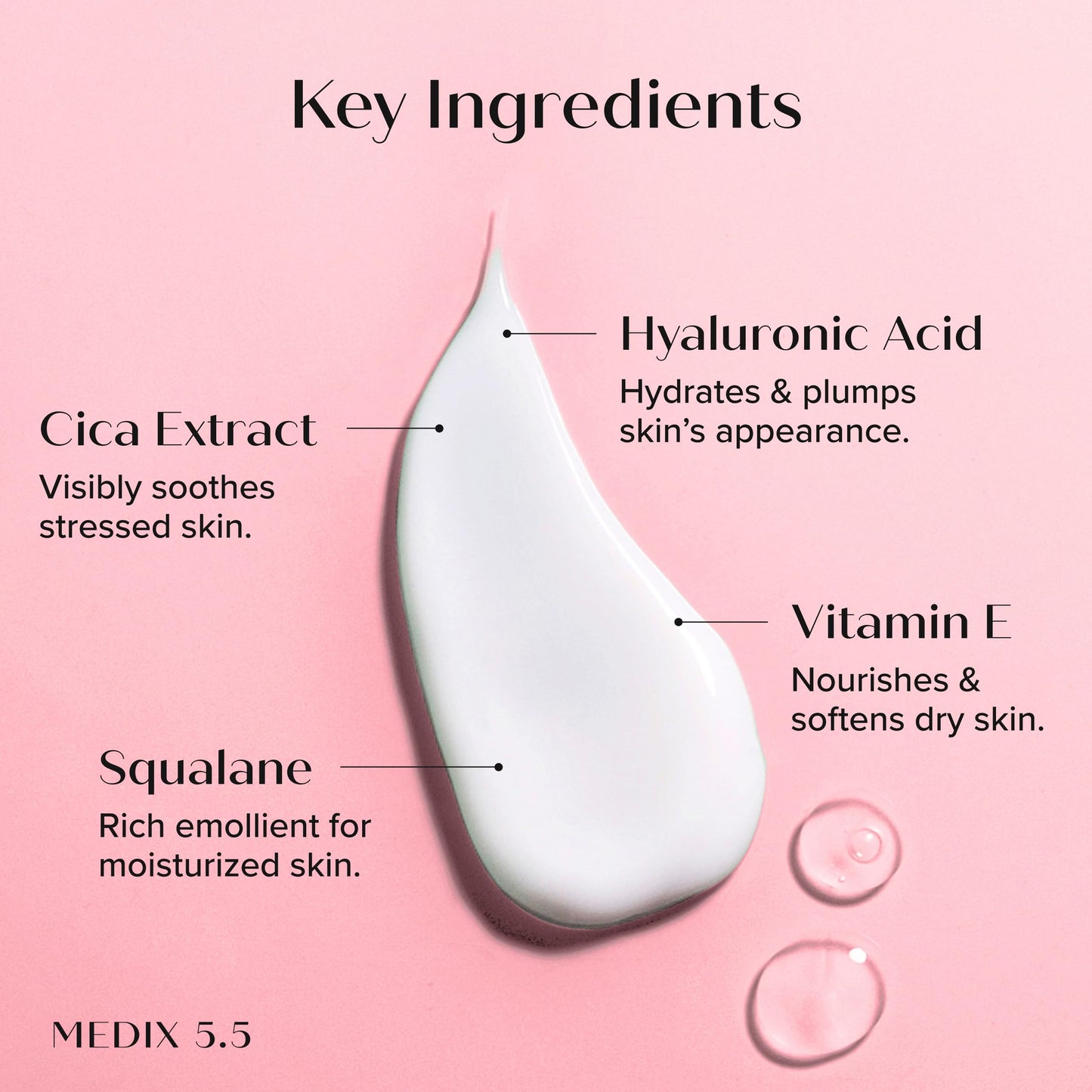 Medix 5.5 Hyaluronic Acid + Vitamin E Cream Body Lotion For Women | Hydrating Dry Skin Firming Lotion Minimizes Look Of Wrinkles, Stretch Marks Beauty & Personal Care Medix 5.5