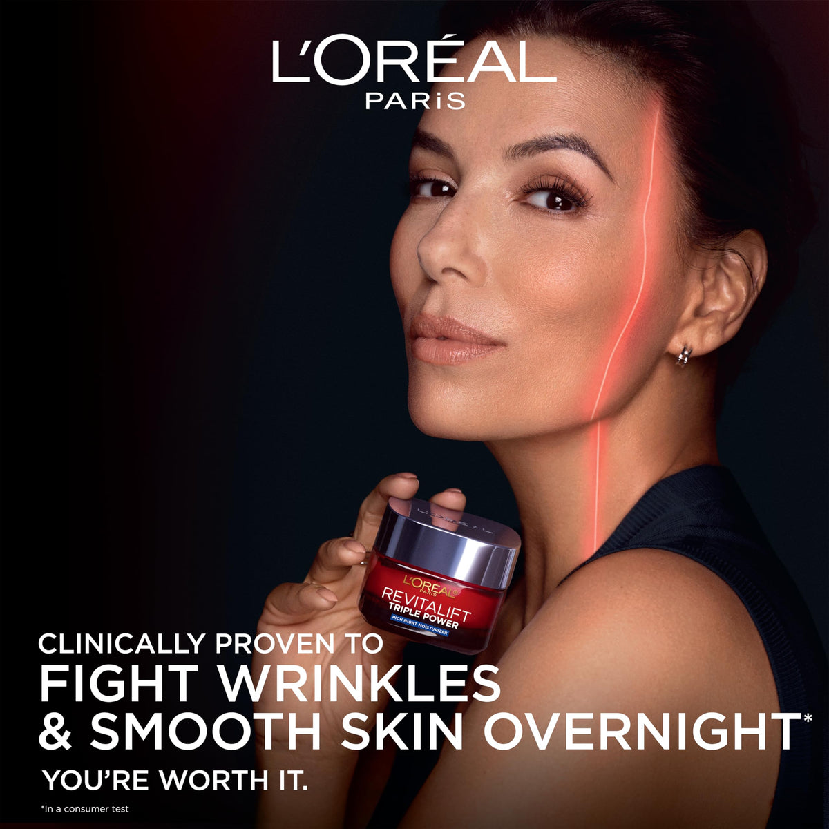 L'Oreal Paris Revitalift Triple Power Rich Night Cream, Anti Aging Moisturizer With Glycolic Acid, Vitamin C & Hyaluronic Acid, Visibly Smooths