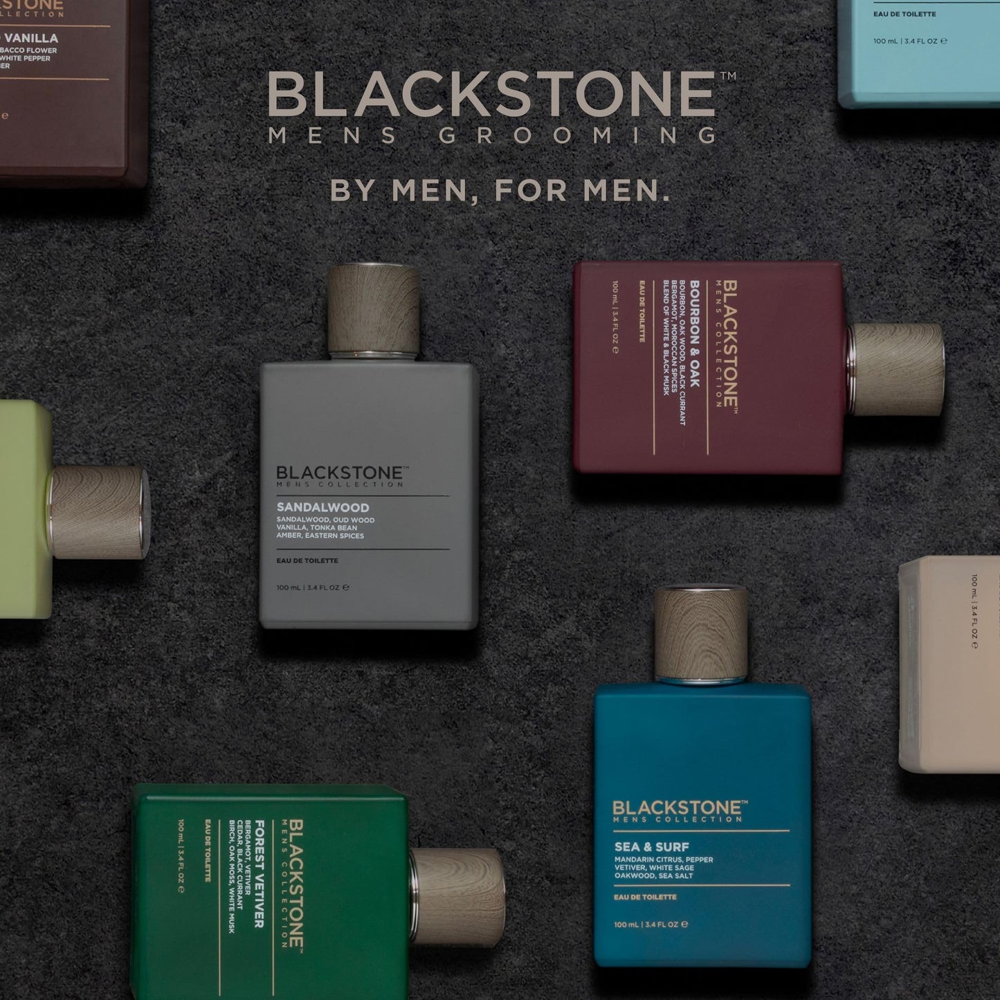 Blackstone Mens Collection Eau de Toilette - Sea & Surf | Men’s Fragrance, Fresh & Long-Lasting Cologne with Mandarin, Sea Salt, Oakwood & Sage | Beauty & Personal Care Blackstone