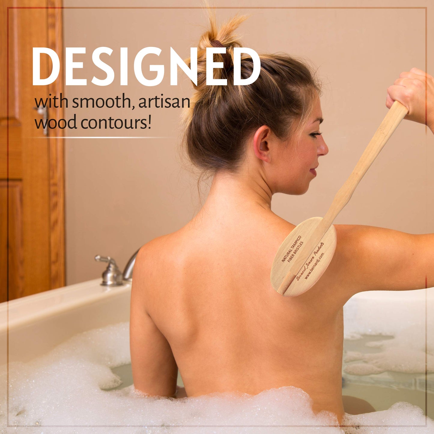 Bernard Jensen Natural Bristle Body Brush - 1 Brush for Dry Brushing, Exfoliation & Skin Care Beauty & Personal Care Bernard Jensen's