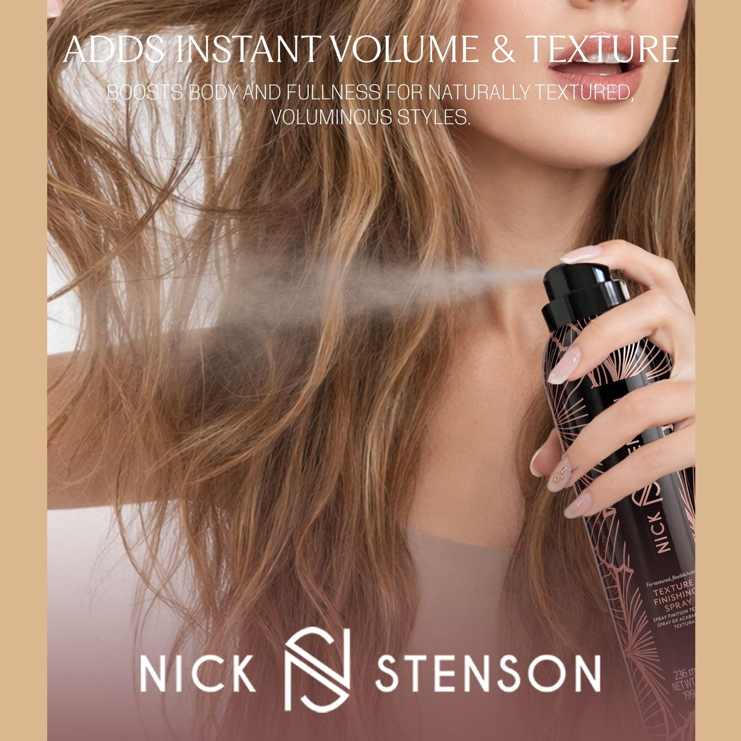 Nick Stenson Beauty Texture Finishing Spray - Volumizing Texture Spray for Hair with Flexible Hold - Ideal for Color-Treated & Second Day Hair Beauty & Personal Care Nick Stenson