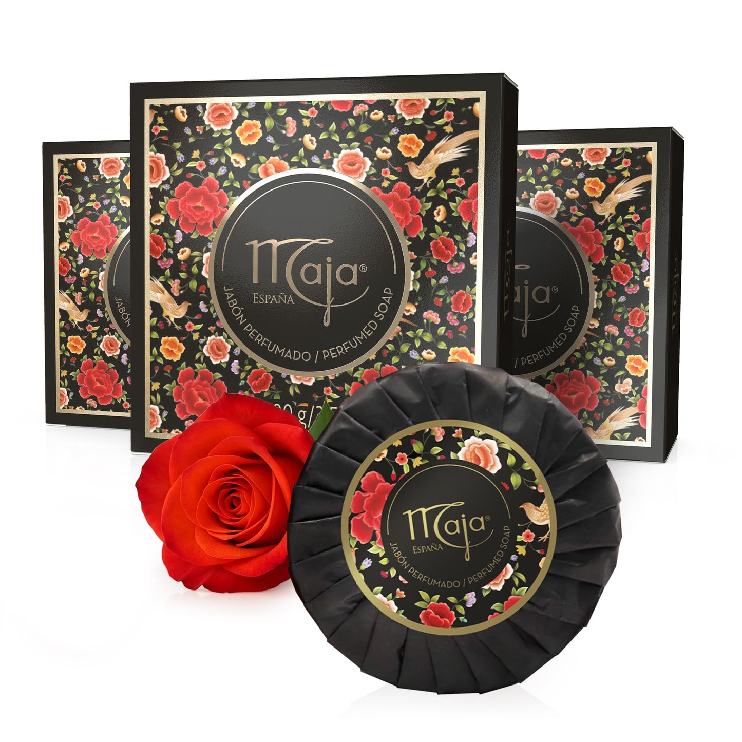 Maja, Classic Soap Perfumed Soap Round and Luxurious Round Soap to Clean and Moisturize your skin Leaves Skin Beautifully Scented and Soft 3Pack Beauty & Personal Care Maja