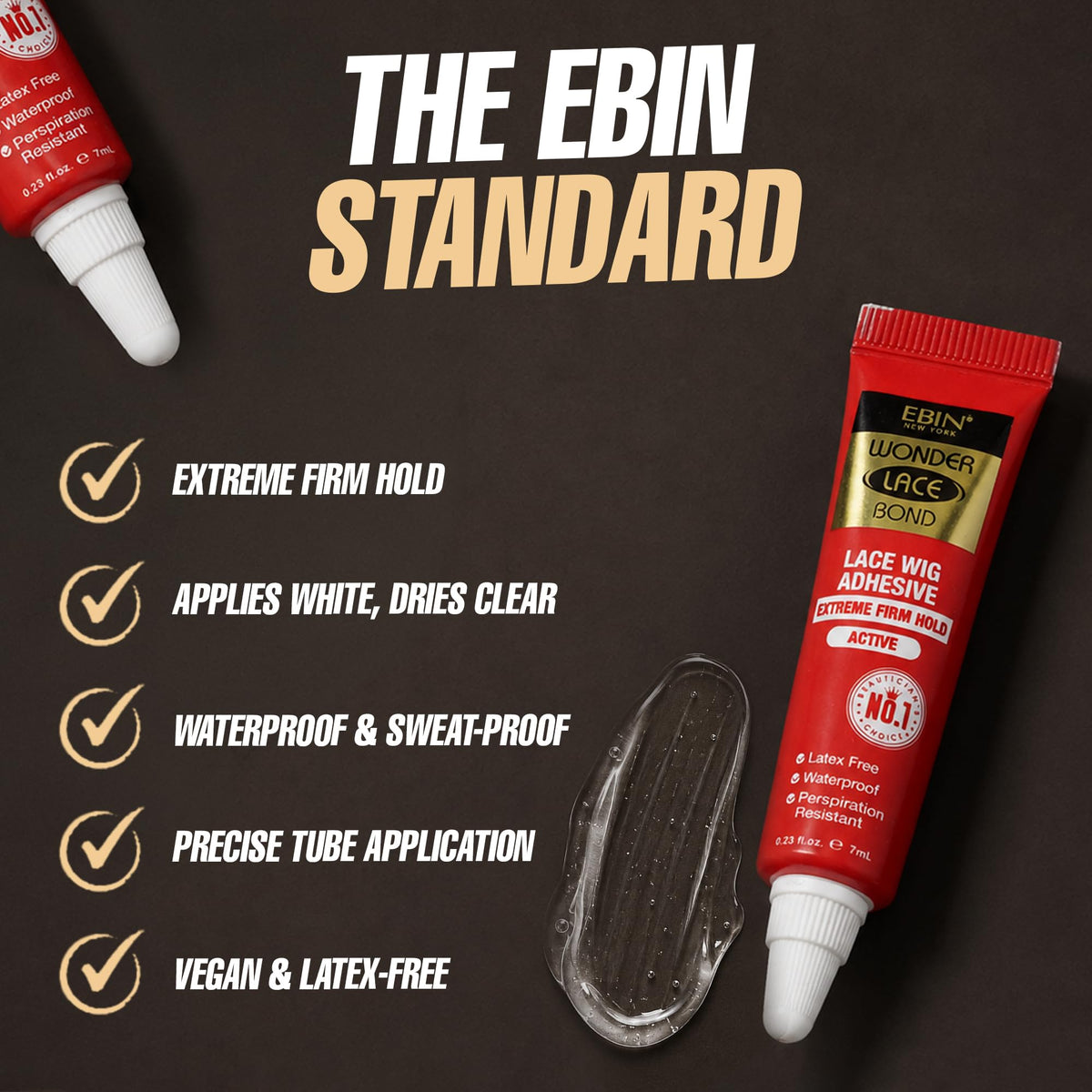 EBIN NEW YORK Wonder Lace Bond Tube, Extreme Firm Wig Glue - 0.23 fl oz