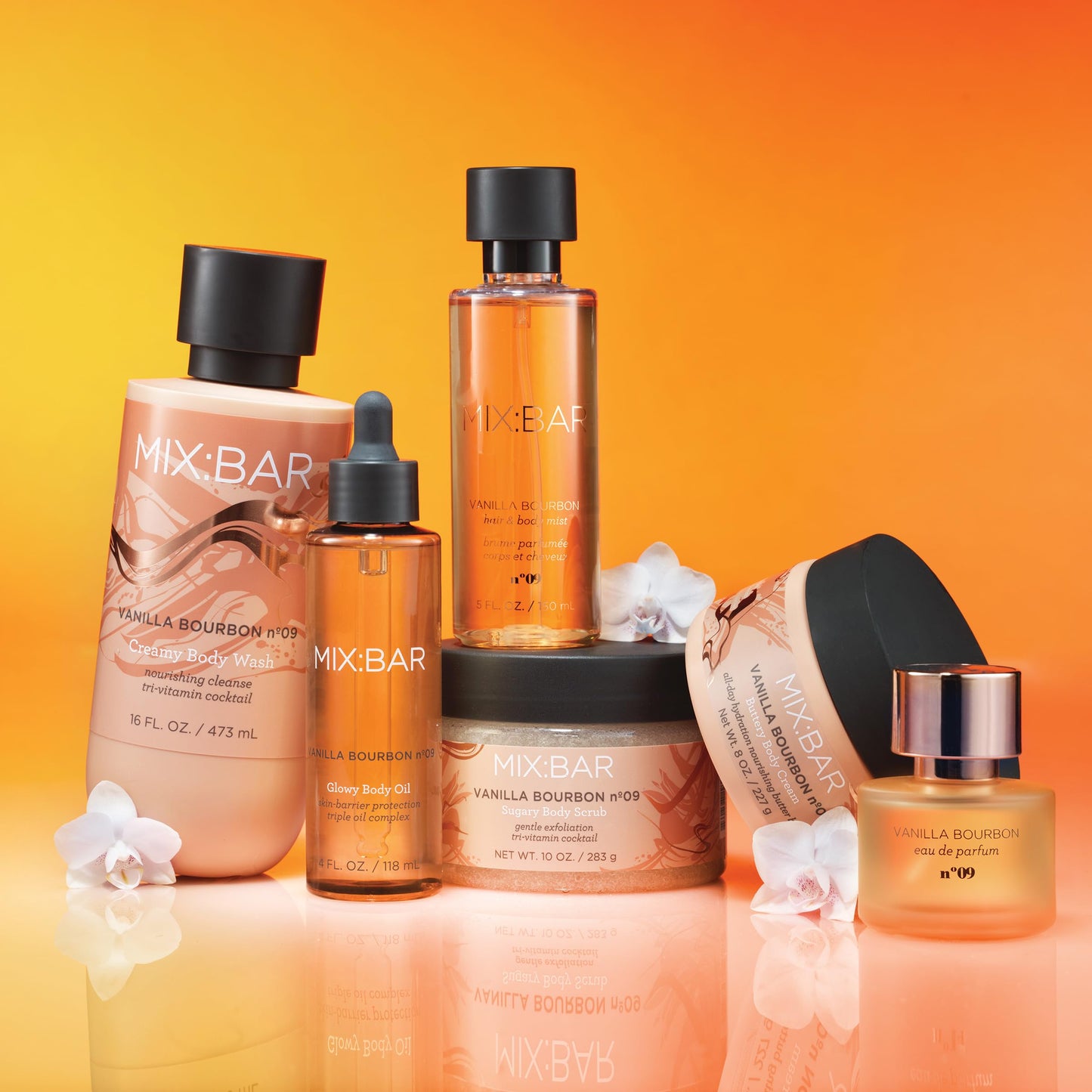 MIX:BAR Vanilla Bourbon Creamy Body Wash for Women, Hydrating & Moisturizing with Niacinamide, Panthenol & Vitamin C - Vegan, Sulfate Free, Paraben Beauty & Personal Care MIX:BAR