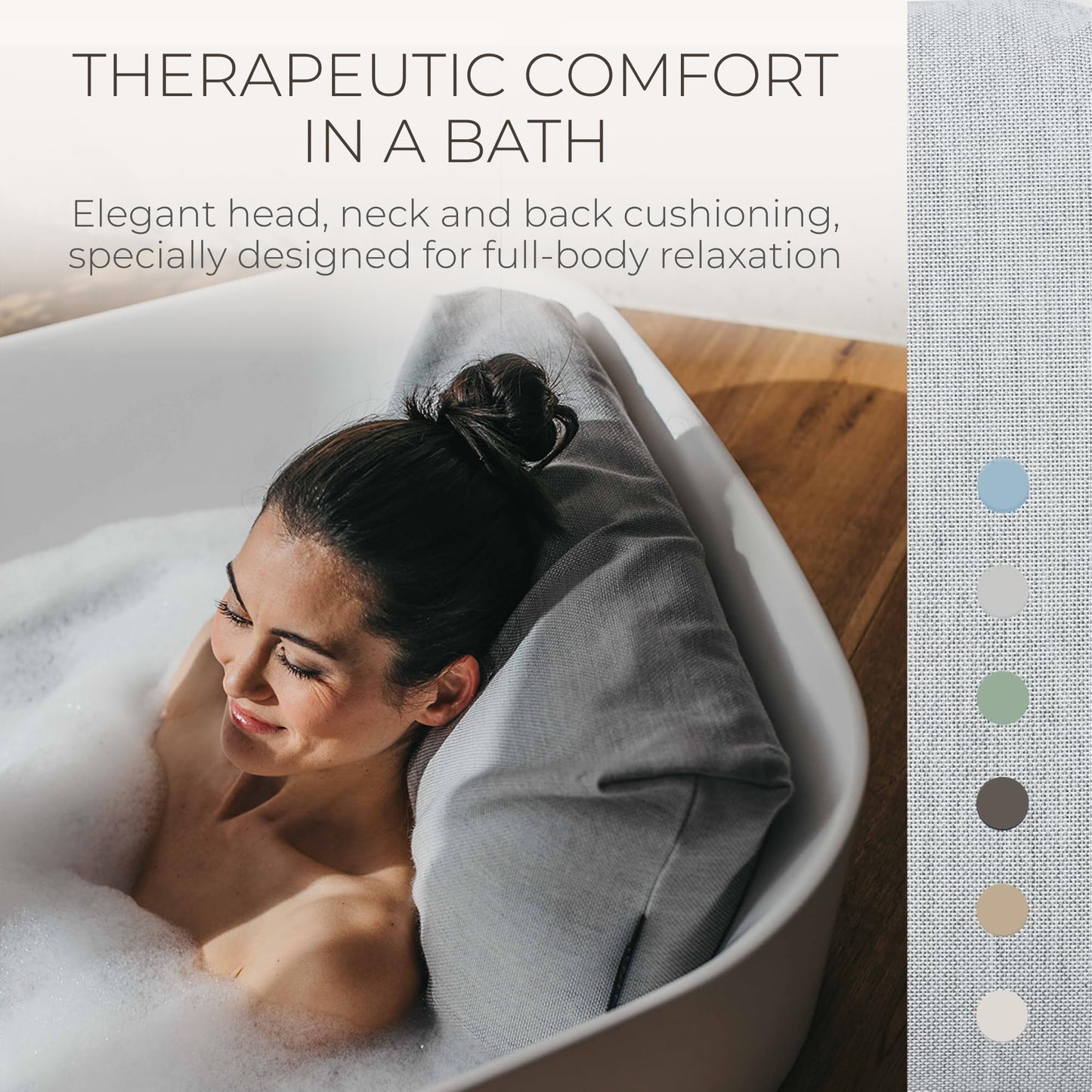 BADESOFA® Luxury Bath Pillow M - Lusciously Soft & Comfortable Tub Pillow for Bathtub - Washable & Quick-Drying Bath Back Pillow - Non-Slip Full Body Beauty and Personal Care BADESOFA