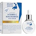 Wellness Heavens Vitamin C Face Serum with Niacinamide, Helps with Fine lines & Wrinkles - Skin Look Brighter and Smoother - Hydrating Anti-Aging Beauty & Personal Care Wellness Heavens