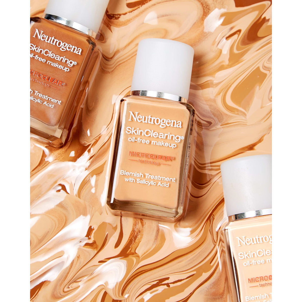 Neutrogena SkinClearing Oil-Free Acne and Blemish Fighting Liquid Foundation with.5% Salicylic Acid Acne Medicine, Shine Controlling Makeup for Acne Beauty & Personal Care Neutrogena