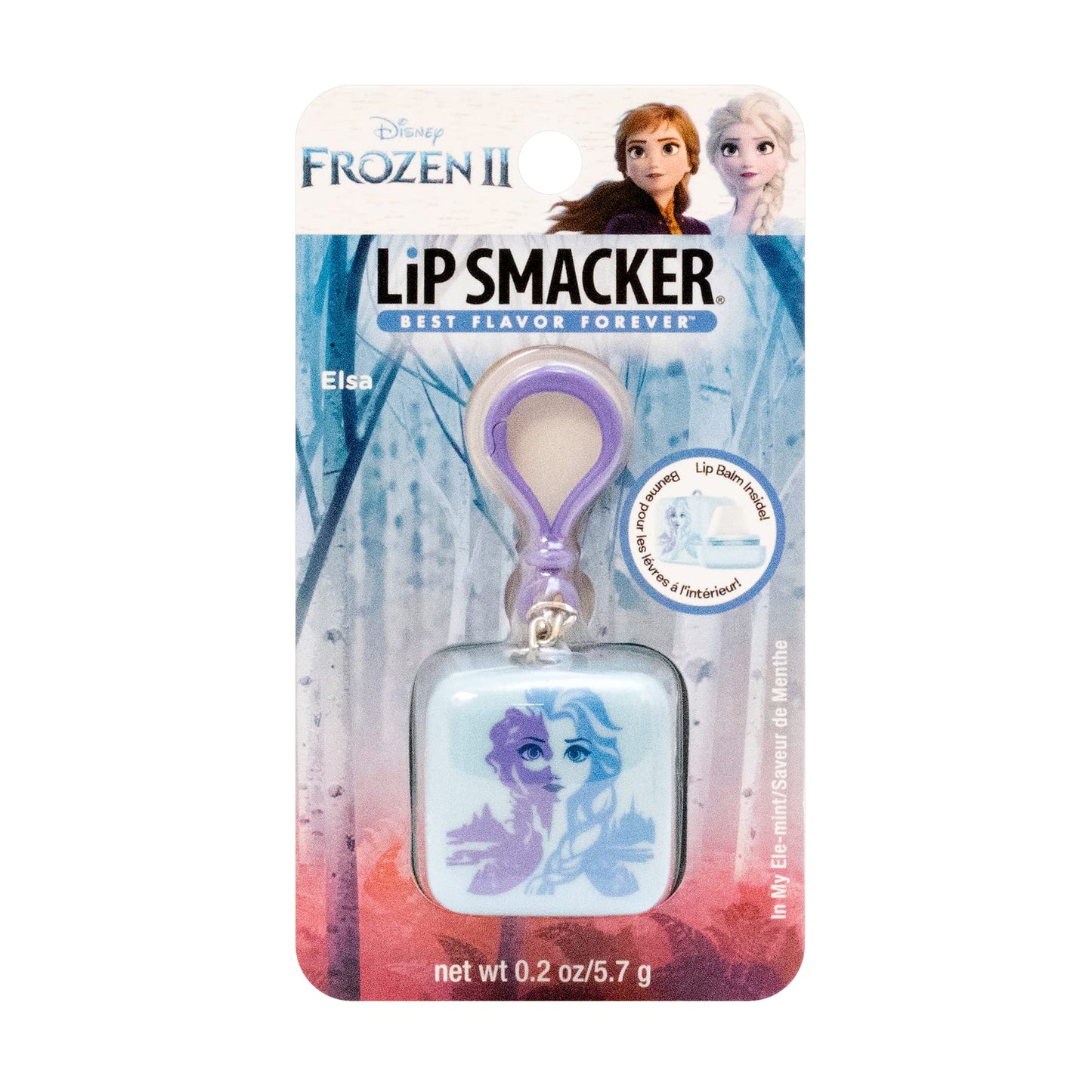 Lip Smacker Disney Frozen 2 Cube Keychain Flavored Lip Balm, Elsa, In My Ele-Mint, Clear, For Kids Beauty & Personal Care Lip Smacker