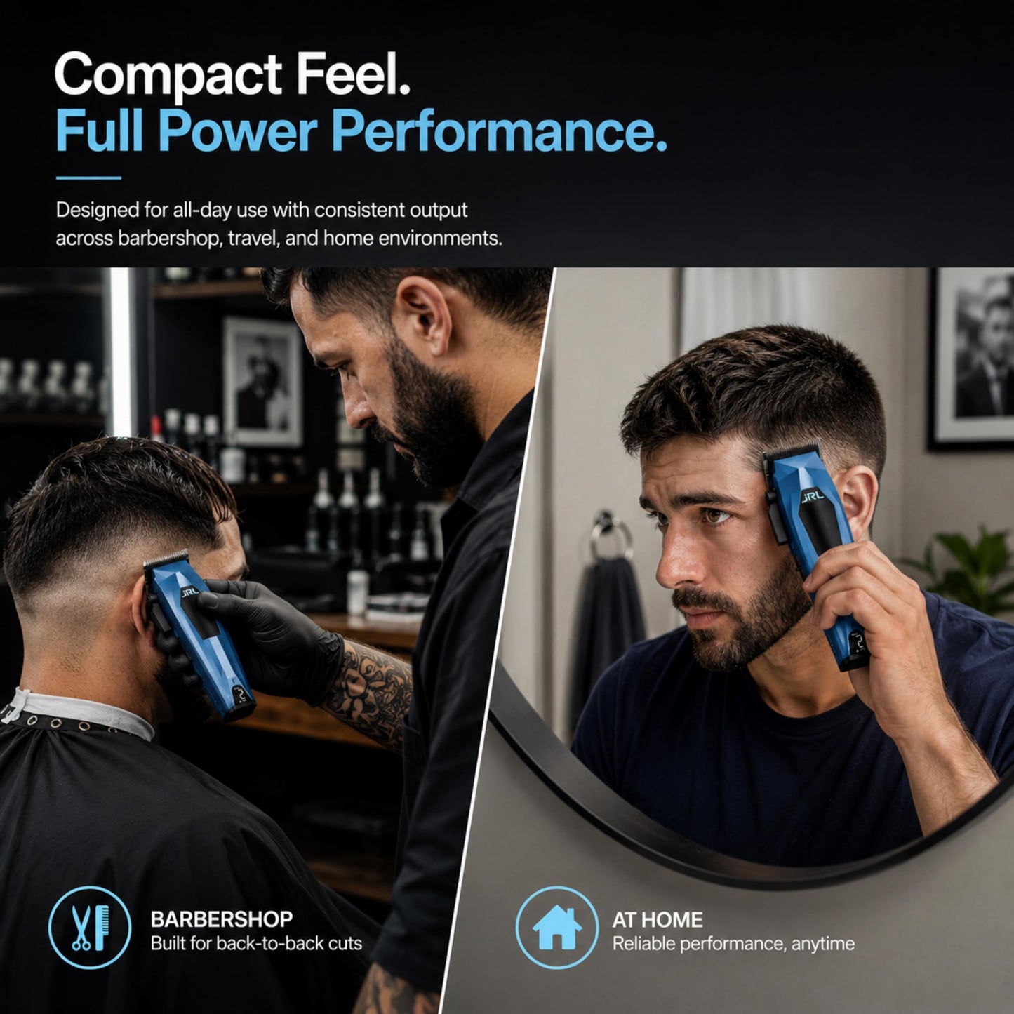 Amazon Series JRL 3000C Professional Mini Hair Clipper w/Taper Blade, 5-Level Locking System, 7800 RPM, Brushless Motor for Barbers and Stylists Beauty and Personal Care Amazon Series