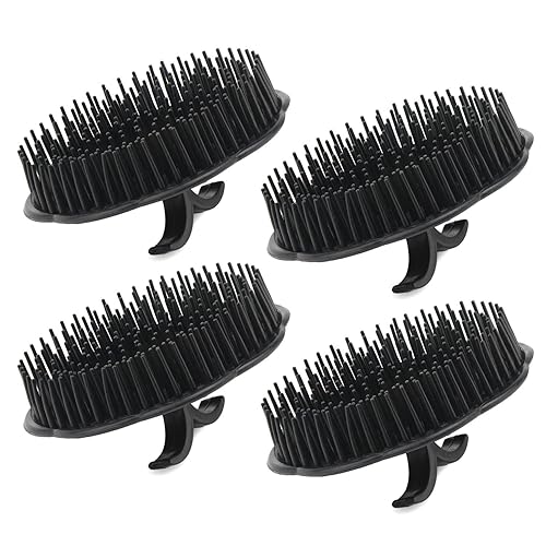 Segbeauty Mens Shampoo Brush, 4pcs Scalp Massage Brushes, Massage Hair Brush Floriated Shower Comb for Deep Cleaning Hair Men's Hand Brush Plastic Beauty & Personal Care Segbeauty