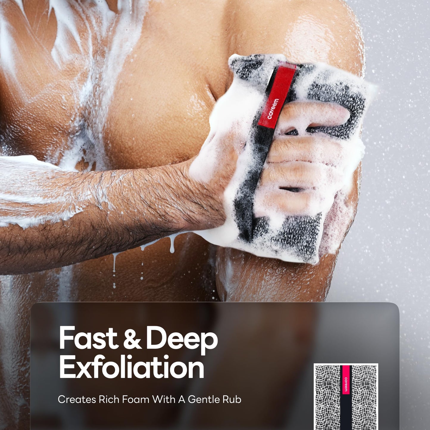 Caveem Exfoliating Body Scrubber, Rough Exfoliation Body Exfoliator Sponge for Remove Dead Skin, Body Exfoliating Sponges, Bath and Body Exfoliate Beauty and Personal Care CAVEEM