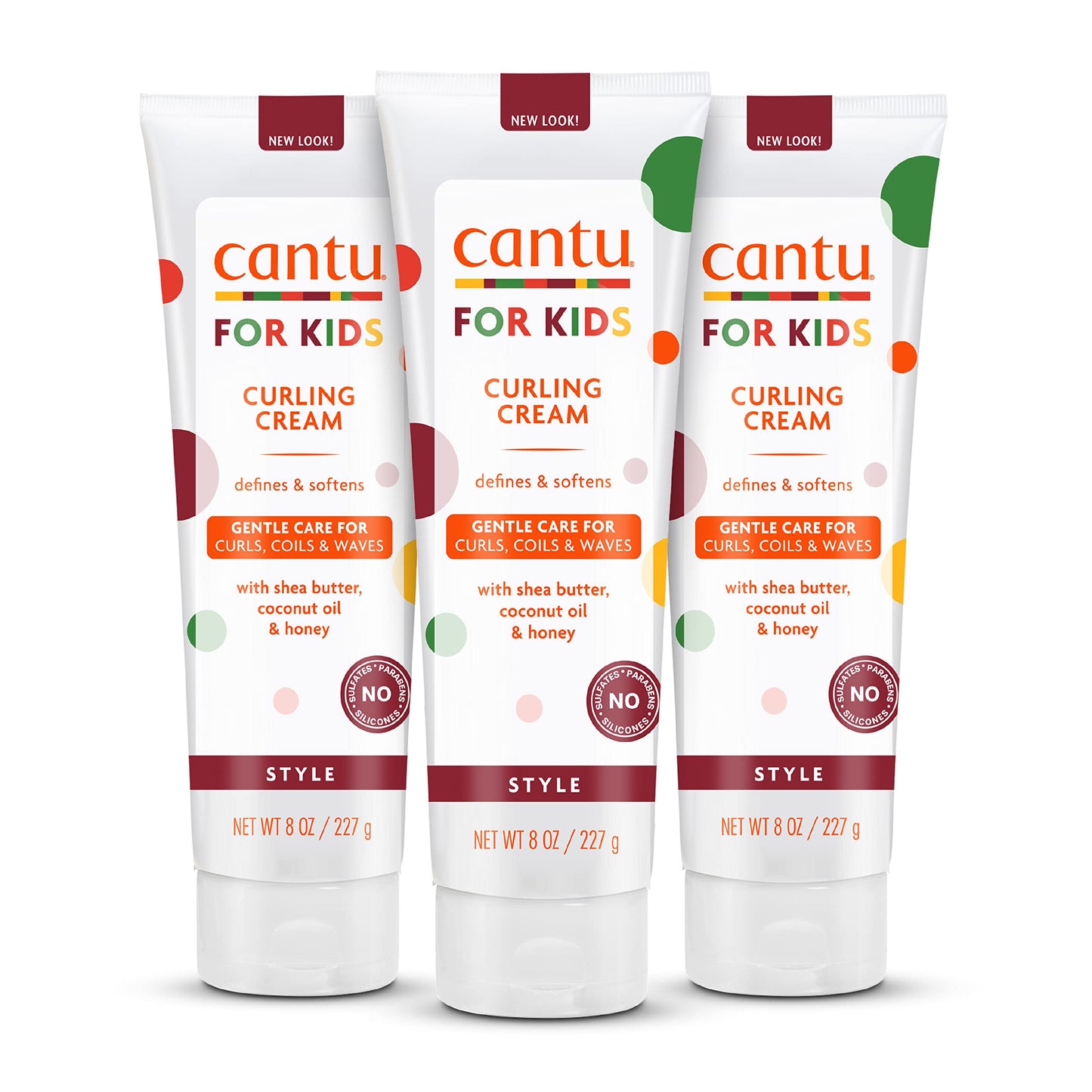 Cantu Care for Kids Paraben & Sulfate-free Curling Cream with Shea Butter, 8 oz (Pack of 3) Beauty & Personal Care Cantu