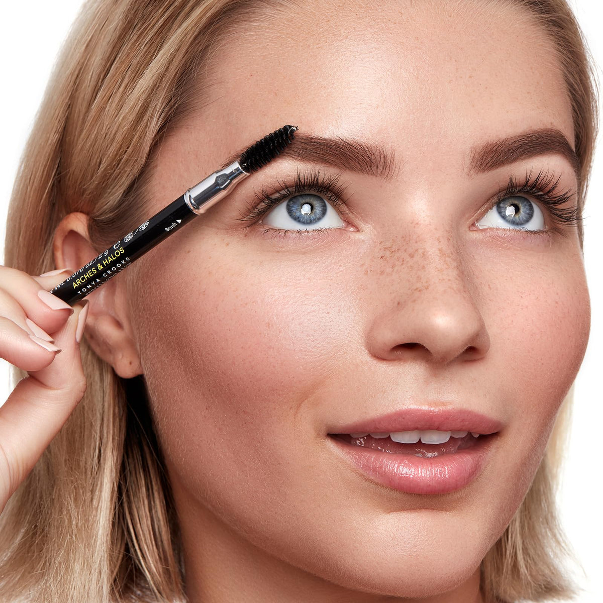 Arches & Halos Precision Brow Shaping Pencil - Double Sided Eyebrow Filler and Spoolie Brush - Creamy Texture for Shaping and Defining With Ease -