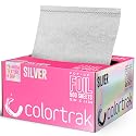 Colortrak Embossed Sheets Silver Aluminum Foil Pop-up Dispenser, 500 Pre-cut Sheets Non-slip Textured, for Hair Foil Coloring and Highlighting Beauty & Personal Care Colortrak