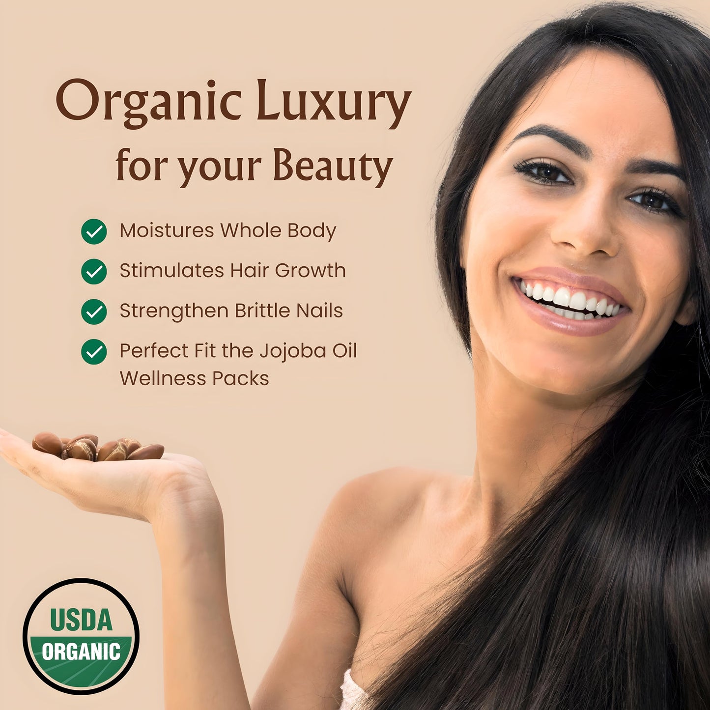 BodyJ4You Jojoba Oil for Face Skin - USDA Organic 100% Pure Cold Pressed - Facial Dermaplane Gua Sha Hair Growth Body Massage Nails Oil - Unrefined Beauty and Personal Care BodyJ4You
