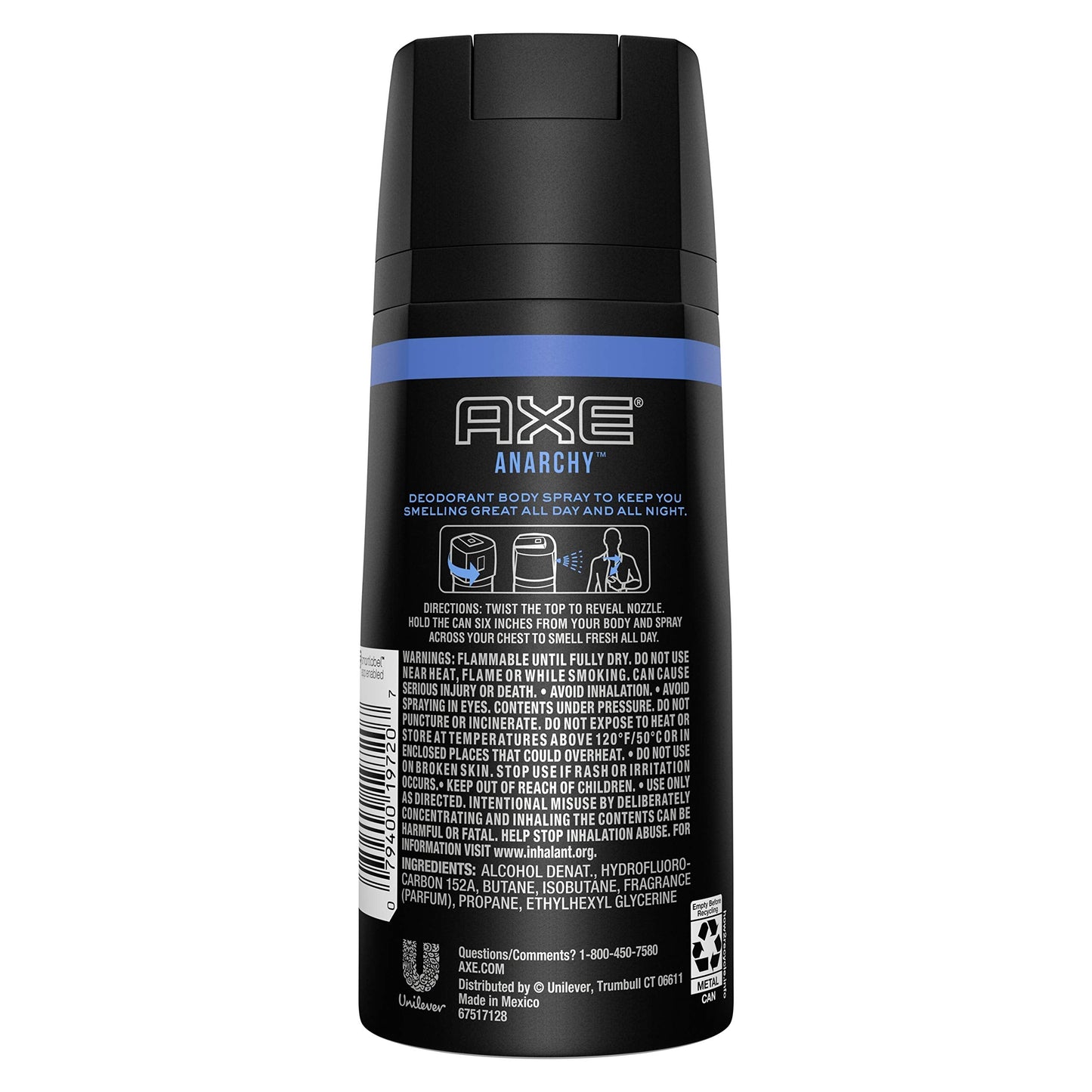 AXE Bodyspray Anarchy for Him 4 oz (Pack of 4) Beauty & Personal Care AXE