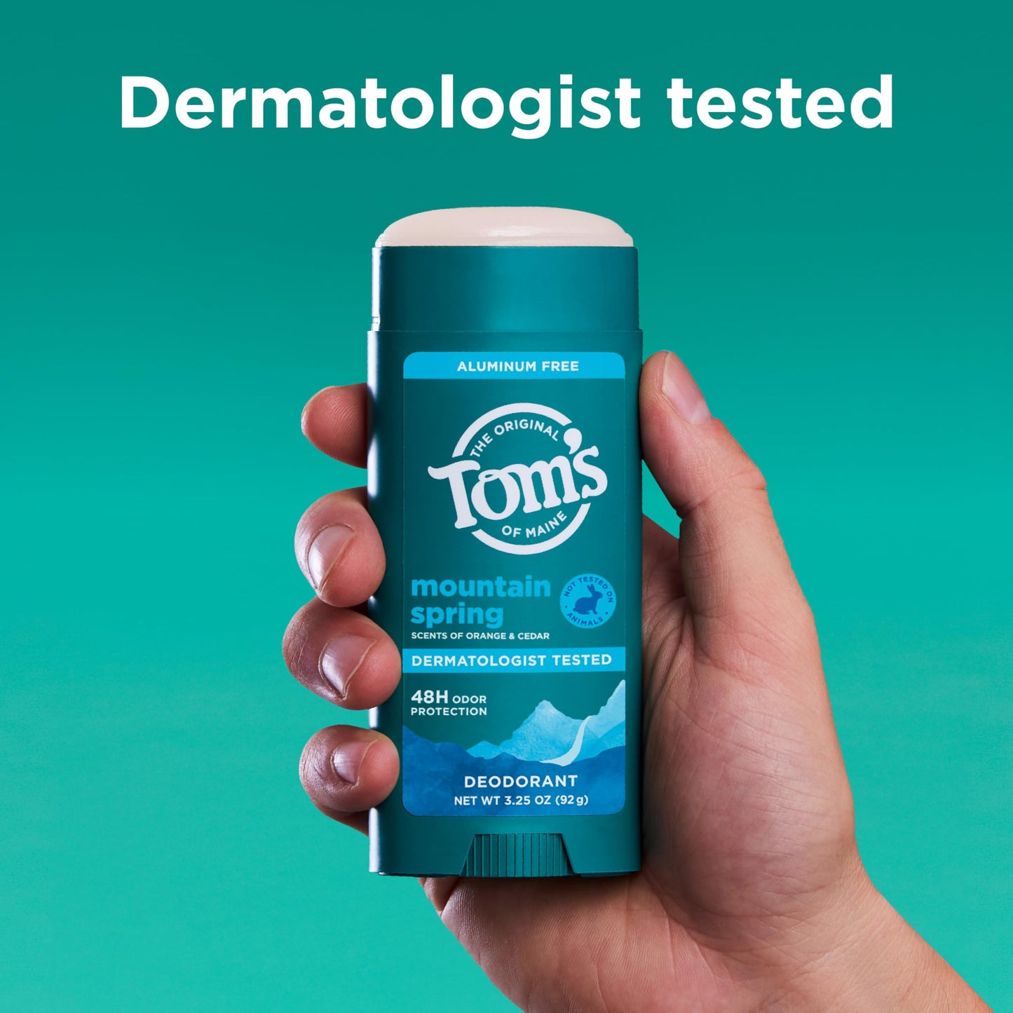 Tom’s of Maine Mountain Spring Natural Deodorant for Men and Women, Aluminum Free, No Artificial Fragrances, Dyes, or Preservatives, Baking Soda Free Beauty and Personal Care Tom's of Maine